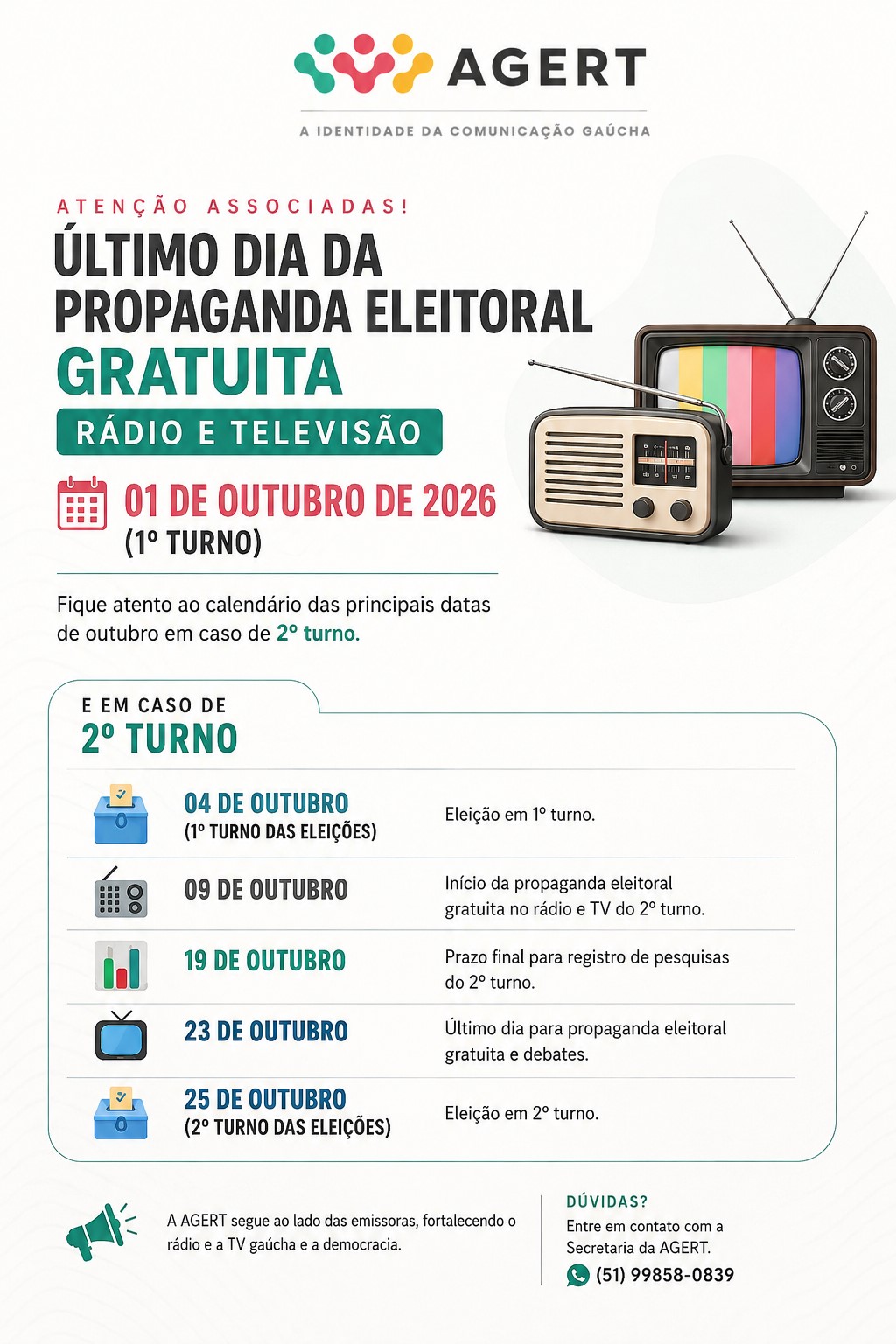 Eleições 2026 traz datas e regras que devem ser observadas pelas emissoras de rádio e TV - POST
